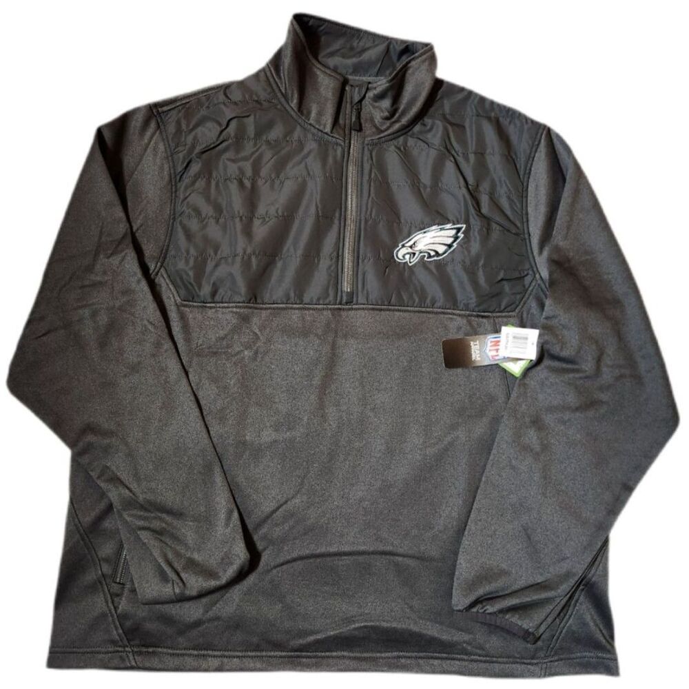 Philadelphia Eagles Dunbrooke Pathfinder Quarter Zip Jacket Men’s XL Black